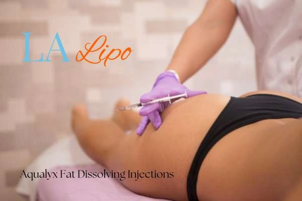 Woman having fat dissolving injections Croydon on thighs