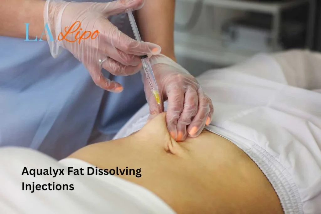 woman having fat dissolving injections Croydon in the stomach